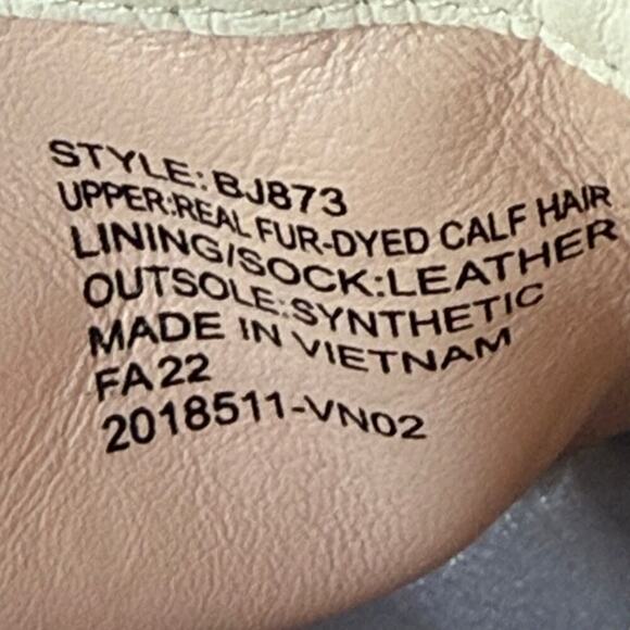 J.Crew Roxie Zip-Back Ankle Boots Calf Hair Snow Pony Animal Print Cream Black 6 - Picture 14 of 14